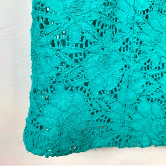 RALPH LAUREN Teal Turquoise Lace Sheath Dress 12P - Picture 6 of 7